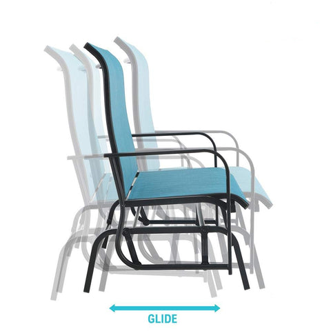 Peacock Blue Love-seat Glider