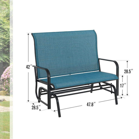 Peacock Blue Love-seat Glider