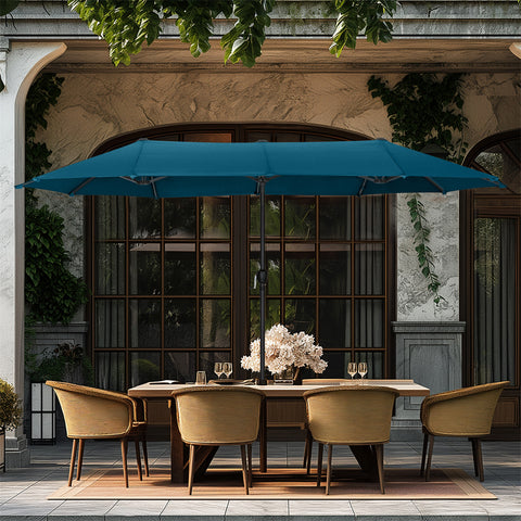 13ft Large Double-Sided Outdoor Patio Umbrella