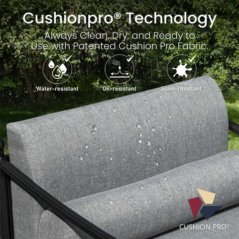 5-Seater Outdoor Conversation Sofa Set with Extra Thick Cushion and 2 Coffee Table