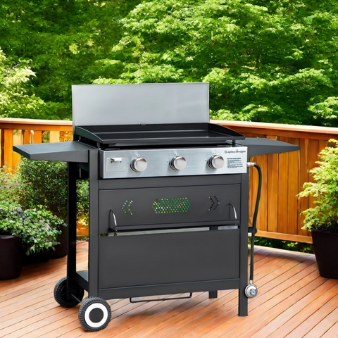 Captiva Designs 3-Burner Detachable Nonstick Patio Gas Griddle