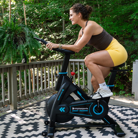 Exercise Bike with Low Noise, Heart Rate Handle and LCD Monitor
