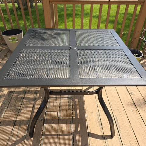 37" x 37" Square Mesh Patio Bistro Table