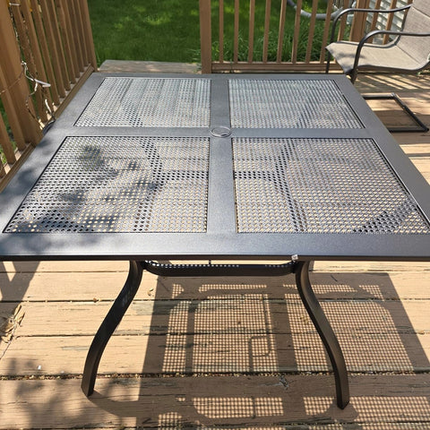 37" x 37" Square Mesh Patio Bistro Table