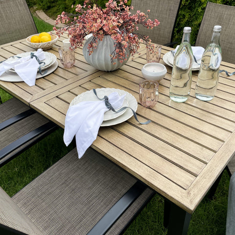 Wood-grain Patio Dining Table