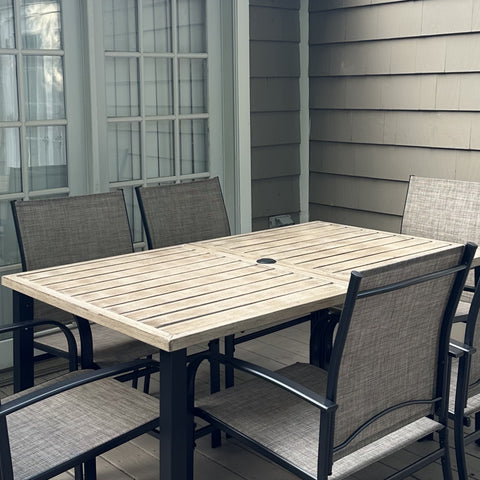 Wood-grain Patio Dining Table