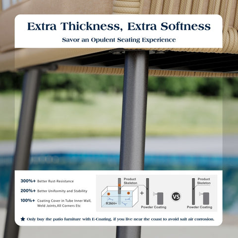 5-piece Outdoor Dining Set with Rope Rattan Chairs and Pedestal Table