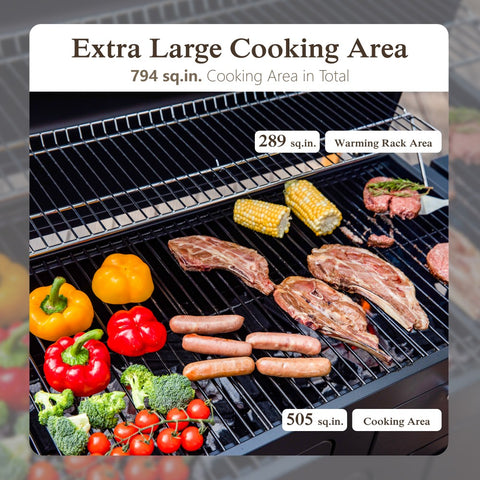 Charcoal Patio Grill with 2 Liftable Enamel Charcoal Trays