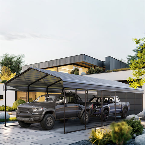 Heavy Duty Carport with Galvanized Steel Roof Multi-Purpose Shelter