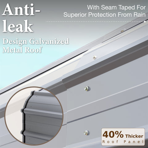 Heavy Duty Carport with Galvanized Steel Roof Multi-Purpose Shelter