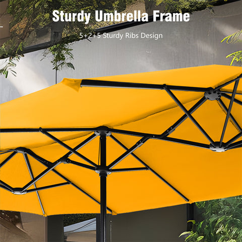 13ft Large Double-Sided Outdoor Patio Umbrella