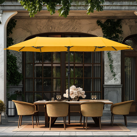 13ft Large Double-Sided Outdoor Patio Umbrella