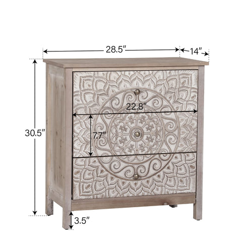 French Country 3 Drawers Accent Chest