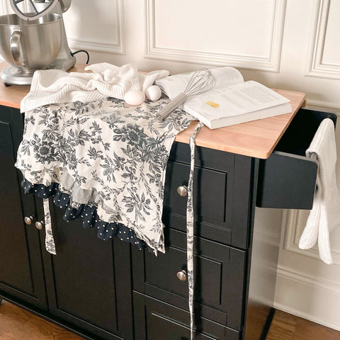 PHI VILLA Rolling Kitchen Island Cart with Drop-Leaf and Storage Features