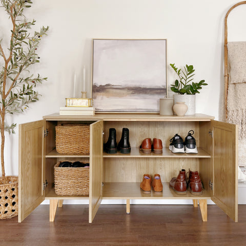 Natural Rattan Storage Sideboard Buffet Cabinet and Chest of Drawers
