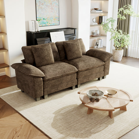 Cloud-Like Chenille Living Room Sofa Couch