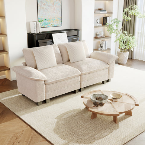 Cloud-Like Chenille Living Room Sofa Couch
