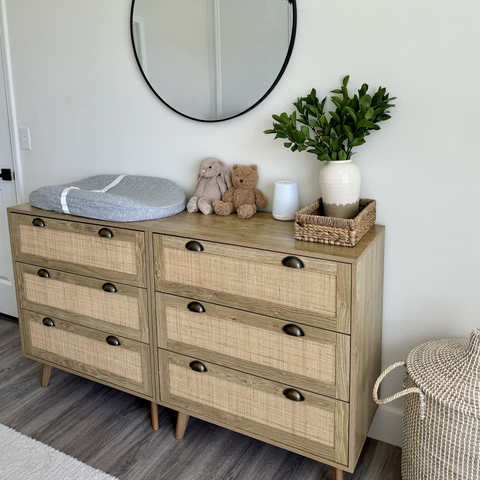 Natural Rattan Storage Cabinet and Chest of Drawers