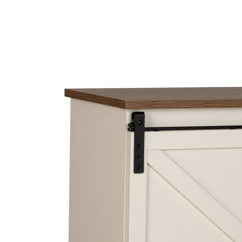 Farmhouse Sideboard with Sliding Barn Door