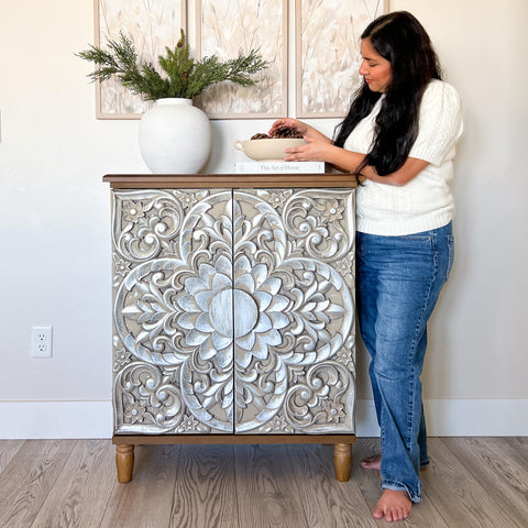 Vintage & Luxury Accent Storage Cabinet