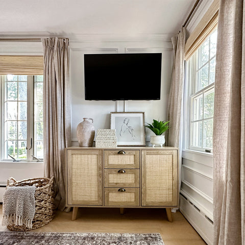 Natural Rattan Storage Cabinet and Chest of Drawers