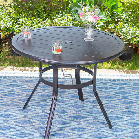 E-coated Round Patio Outdoor Dining Table