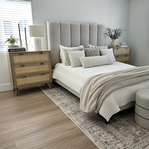 Natural Rattan Storage Cabinet and Chest of Drawers