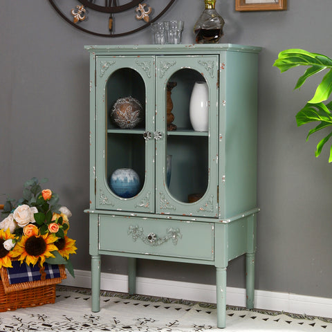 Mint Green Antique Sideboard