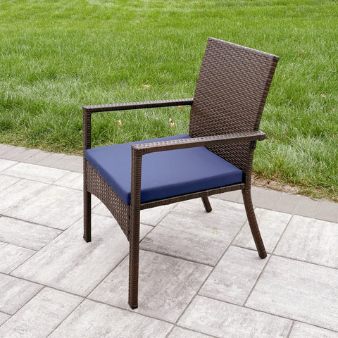 7/9 Piece Acacia Wood Outdoor Dining Set with Wicker Rattan Haiti Chairs