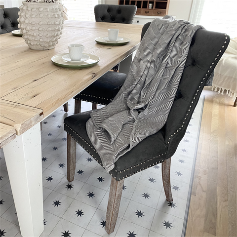 PU Leather Wing Back Side Dining Room Chairs Set of 2