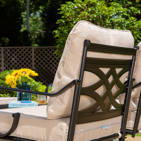 American Style Elegant Back Pattern Patio Sofa Set