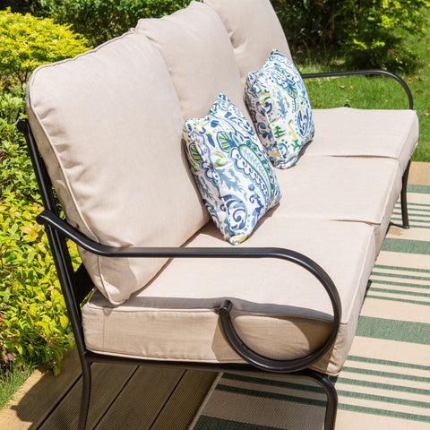 American Style Elegant Back Pattern Patio Sofa Set