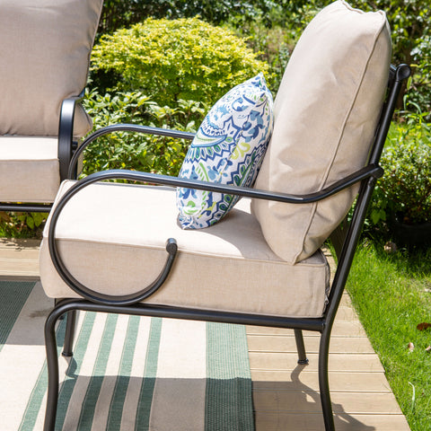 American Style Elegant Back Pattern Patio Sofa Set