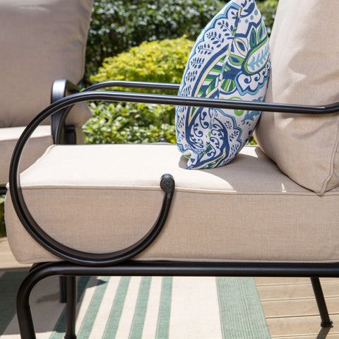 American Style Elegant Back Pattern Patio Sofa Set