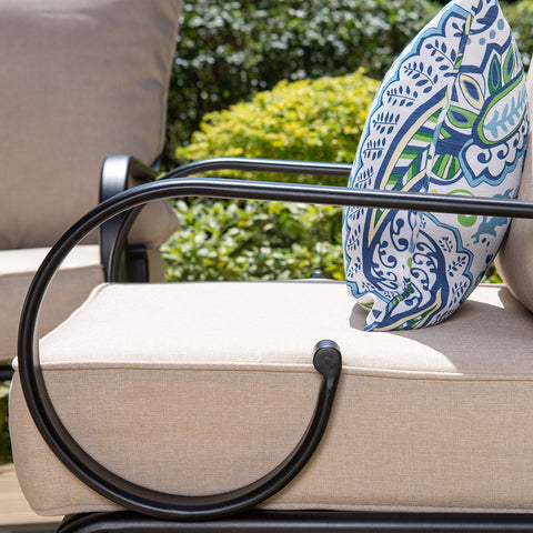 American Style Elegant Back Pattern Patio Sofa Set