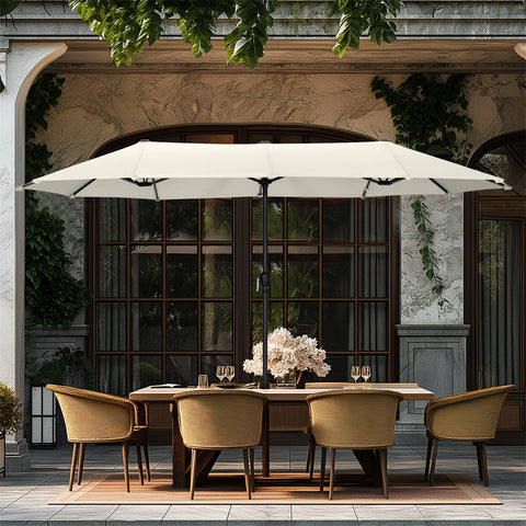13ft Large Double-Sided Outdoor Patio Umbrella