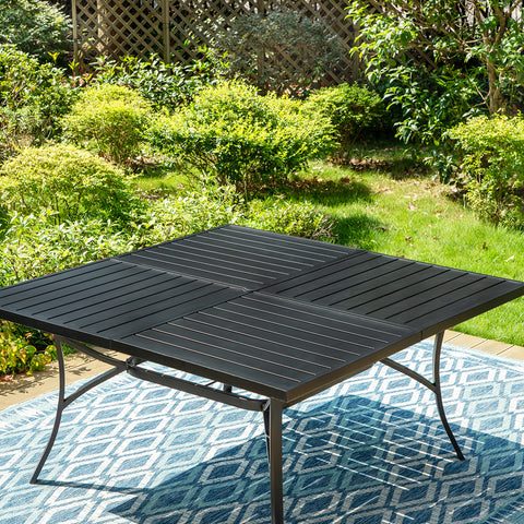 60" Enlarged Basket-wave Sqaure Patio Table
