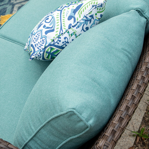 Upgraded Outdoor Sofa Set Rattan Set with Thick Cushions
