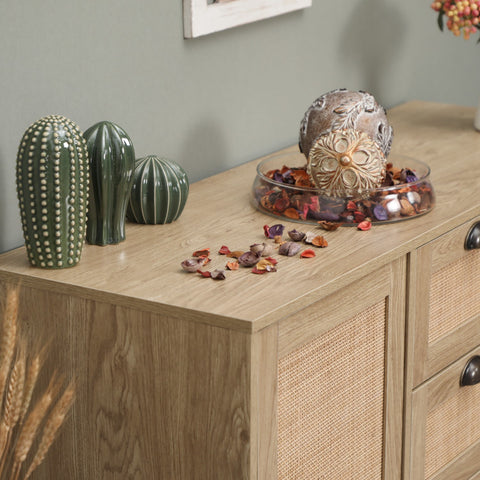 Natural Rattan Storage Cabinet and Chest of Drawers