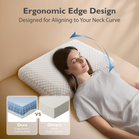 Ergonomic Dual-Firmness Memory Foam Pillow with Better Support
