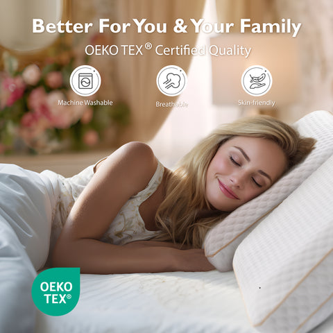 Ergonomic Dual-Firmness Memory Foam Pillow with Better Support