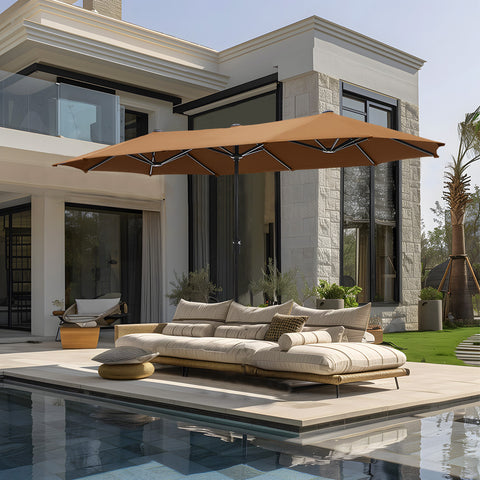 13ft Large Double-Sided Outdoor Patio Umbrella