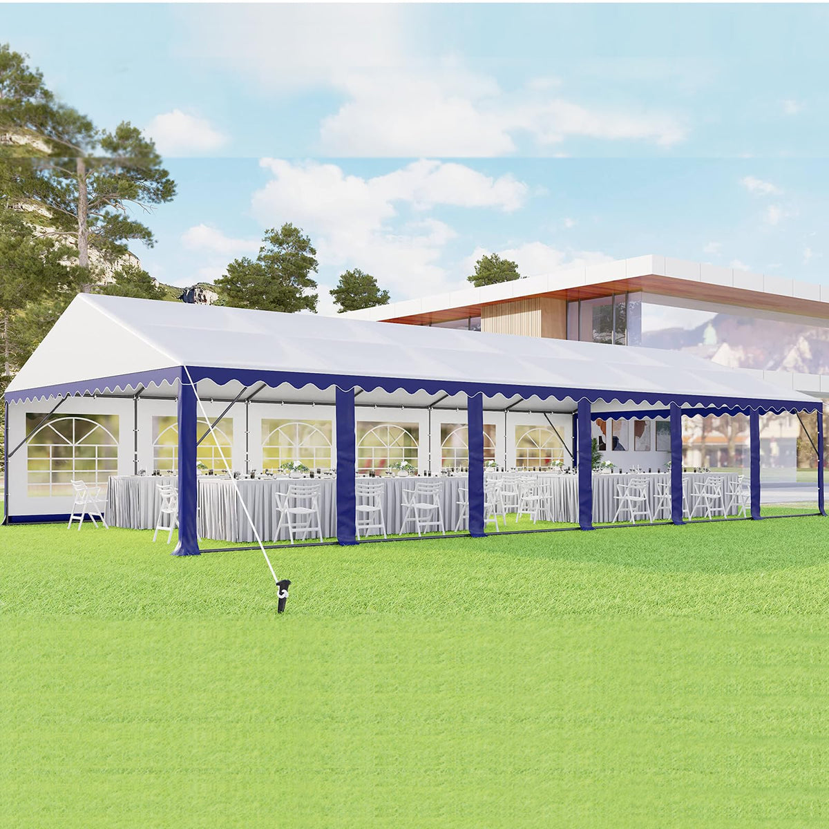 20'x40' Tent for Party Large Wedding Birthday Party Event Canopy Shelters with Heavy Duty Design Includes Carry Bag