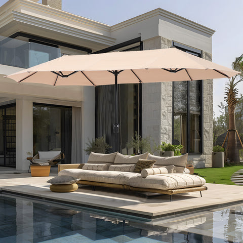 13ft Large Double-Sided Outdoor Patio Umbrella