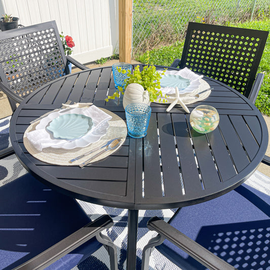 42" & 54" Geometric Stamped Patio Dining Round  Table