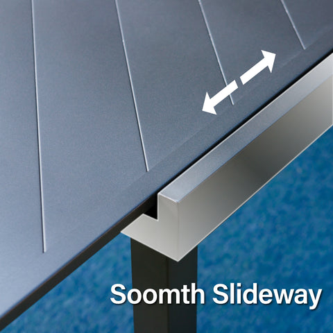 Extra Large Extendable Table with Line Engraving Design