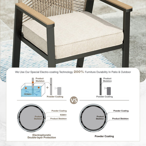 Outdoor Patio Fixed & Swivel Bar Stools Wicker Rattan Counter Height Chairs, Set of 2
