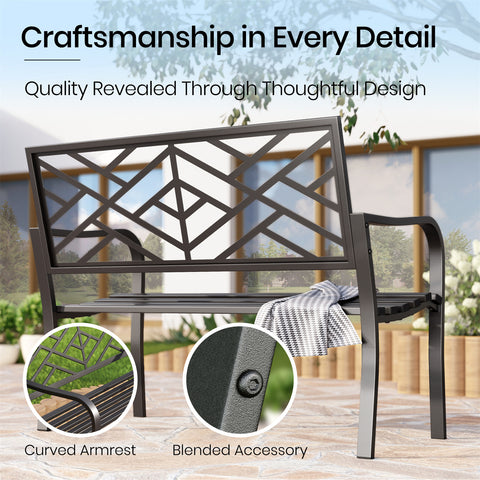 Black Outdoor Bench Set - Built to Last and Easy to Assemble