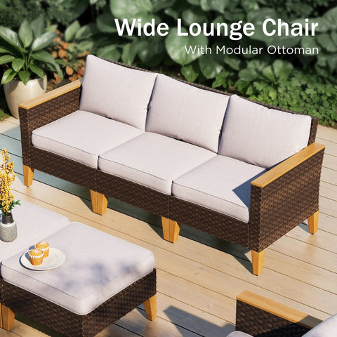 12-Piece Luxury Rattan Outdoor Sofa Sectional