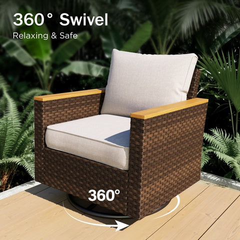 10/11 Pieces Rattan Half-Moon Curved Luxury Outdoor Sofa Sectional